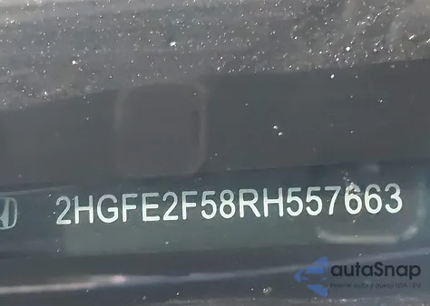 2024 Honda Civic Sport z USA, uszkodzony, nr VIN 2HGFE2F58RH557663